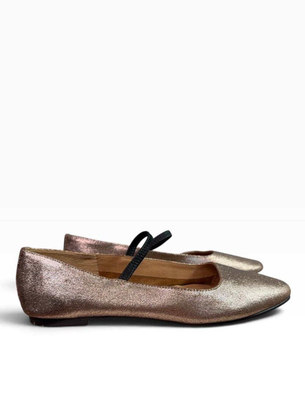 Madewell Greta Mary Jane Flats in Metallic Rose Gold Square Toe Women's Size 9
